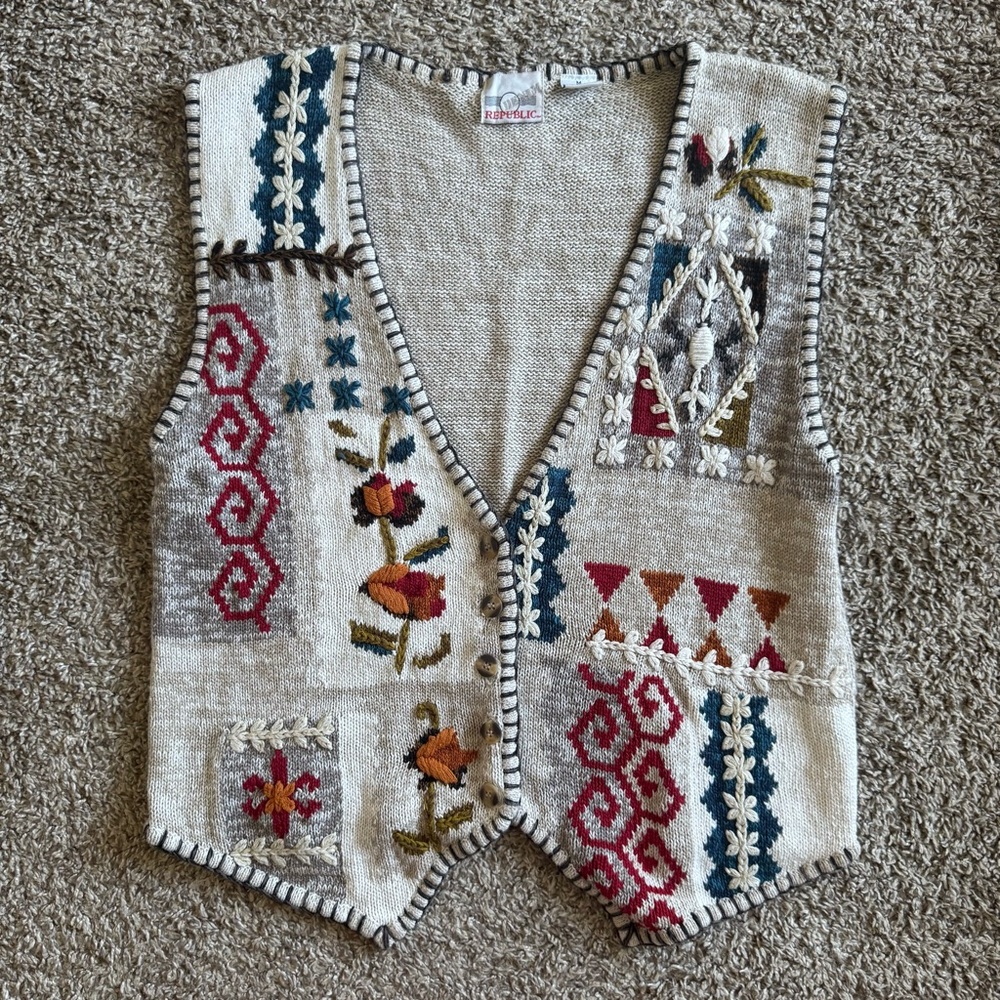 Vintage Denim Republic Sweater Vest Tanktop